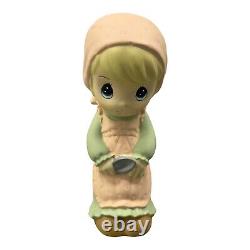 Precious Moments Sam B Garden Statue Set 2 Girl Boy Watering Can Shovel 2004