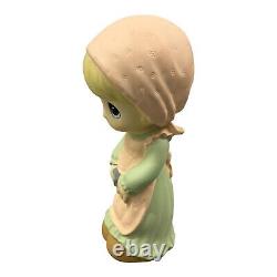 Precious Moments Sam B Garden Statue Set 2 Girl Boy Watering Can Shovel 2004