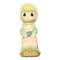 Precious Moments Sam B Garden Statue Set 2 Girl Boy Watering Can Shovel 2004