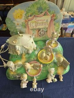 Precious Moments Sammy's Circus Complete 9-Piece Set 1993 With Display And Xtras
