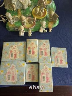 Precious Moments Sammy's Circus Complete 9-Piece Set 1993 With Display And Xtras