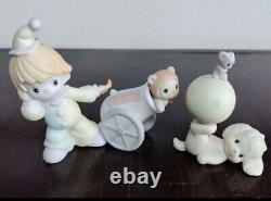 Precious Moments Sammy's Circus Set 7Piece-Adorable Ceramic Figurines Christmas