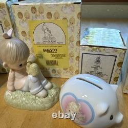 Precious Moments Set Of 9 Fighting Leadeth Heavenly Love Agree Bank Cake Future