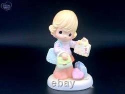 Precious Moments Shopping Spree Figurine Girl with Bags & Sale Sign NEW