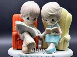 Precious Moments Side by Side, Forever? PM Couple? Cozy Reading Chairs
