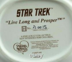 Precious Moments Star Trek Live Long and Prosper Porcelain Figurine # A0015 EUC
