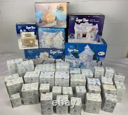 Precious Moments Sugar Town Christmas Figurine Lot 6 Complete Sets + 34 Pieces
