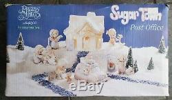 Precious Moments Sugar Town Lighted Post Office Complete Set