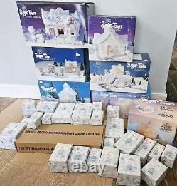Precious Moments Sugar Town Lot of 65+ Figurines Building Display HUGE Excellent