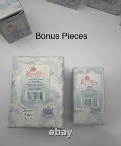 Precious Moments Sugar Town Skating Pond Complete 7 PC Collector Set 2 BONUS PCS