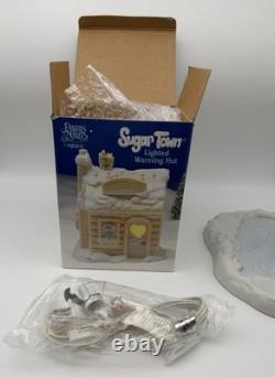 Precious Moments Sugar Town Skating Pond Complete 7 PC Collector Set 2 BONUS PCS