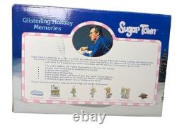 Precious Moments Sugar Town Skating Pond Complete 7 PC Collector Set BRAND NEW