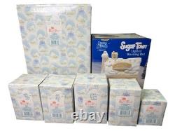 Precious Moments Sugar Town Skating Pond Complete 7 PC Collector Set BRAND NEW