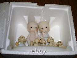 Precious Moments The Good Lord Has Blessed Us Tenfold Figurine withBox #114022
