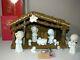 Precious Moments The Nativity Sam Butcher Artist With Wooden Manger Creche 10pc