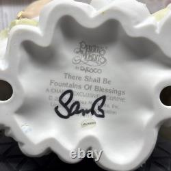 Precious Moments There Shall Be Fountains Of Blessings In Box Signed By Sam B