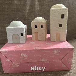 Precious Moments Three Buildings E-2387 Nativity Scenery 3 PC Set