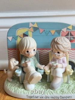 Precious Moments Together We Are Happy Campers Bisque Porcelain Figure Limited