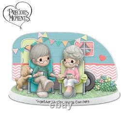 Precious Moments Together We Are Happy Campers Bisque Porcelain Figure Limited