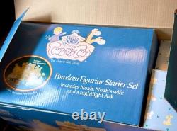 Precious Moments Two By Two Noah's Ark Starter Set. Nightlight Boat + Figures