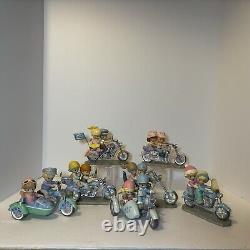 Precious Moments Two For The Road Series LOT of 7 FigurinesMotorcycles Love