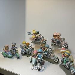 Precious Moments Two For The Road Series LOT of 7 FigurinesMotorcycles Love