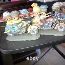Precious Moments Two For The Road Series LOT of 9 FigurinesMotorcycles Love