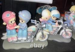 Precious Moments Two For The Road Series LOT of 9 FigurinesMotorcycles Love