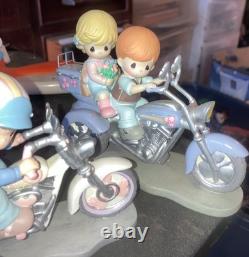 Precious Moments Two For The Road Series LOT of 9 FigurinesMotorcycles Love