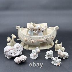 Precious Moments Two by Two Noah's Ark 11 Piece Set. Working Complete Set