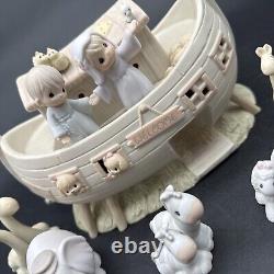 Precious Moments Two by Two Noah's Ark 11 Piece Set. Working Complete Set