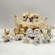 Precious Moments Two By Two Noah's Ark Nightlight Witheleven Figurines Lions Mint