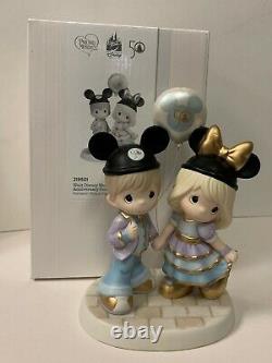 Precious Moments Walt Disney World 50th Couple with Mickey Ears Hats Figurine