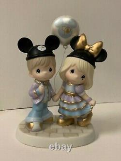 Precious Moments Walt Disney World 50th Couple with Mickey Ears Hats Figurine