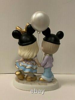 Precious Moments Walt Disney World 50th Couple with Mickey Ears Hats Figurine