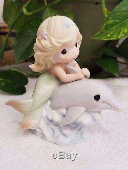 Precious Moments Water I Do Without You 108547 Mermaid Riding On A Dolphin