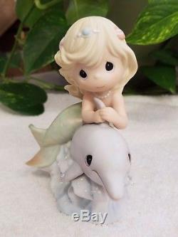 Precious Moments Water I Do Without You 108547 Mermaid Riding On A Dolphin
