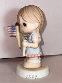 Precious Moments Welcome Home My Hero Girl Bisque Porcelain Excellent Condition