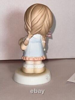 Precious Moments Welcome Home My Hero Girl Bisque Porcelain Excellent Condition