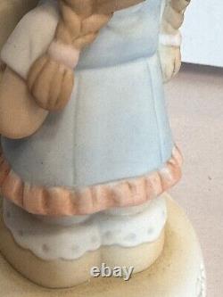 Precious Moments Welcome Home My Hero Girl Bisque Porcelain Excellent Condition