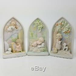 Precious Moments Window Chapel Exclusive Set Of 7 Beatitudes 4167/7500 Rare Mint