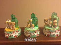 Precious Moments Wizard of Oz 3 Porcelain Music Boxes Individually Numbered