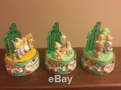 Precious Moments Wizard of Oz 3 Porcelain Music Boxes Individually Numbered