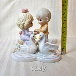 Precious Moments'Your Love Gives Me Wings' 2006 Swans Lake Pond Couple 610070