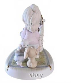 Precious moments Adorable Vintage Figurine with Girl at Vanity