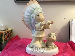 Precious moments figurine 9 Inch, The Lord Is Our Chief inspiration- Unmarked