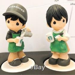 RARE BNIB 2019 STARBUCKS Singapore PRECIOUS MOMENTS Barista Boy Girl Figurine