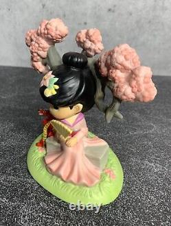 RARE Disney Precious Moments A Blossom is Never Too Late to Bloom -Mulan Mushu