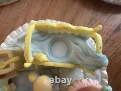 RARE! Precious Moments 802654 Baby Boy in Bed Crib Time Bedroom Mini Tea Set 8