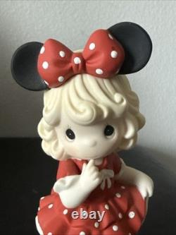 RARE Precious Moments Disney Dreamer Girl Porcelain Figure Minnie Mouse Dress-Up